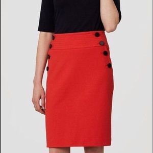 LOFT Outlet red pencil skirt